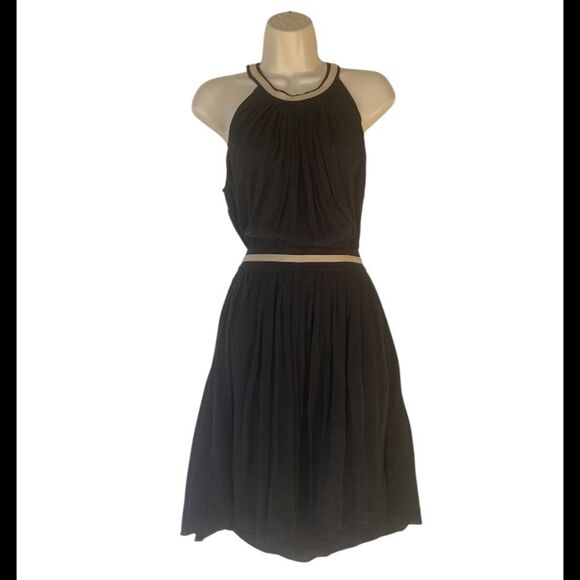 L'AGENCE Black Silk Halter Neck Cocktail Dress 8 - Picture 3 of 8